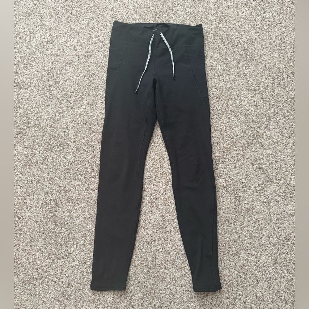 Yogalicious Black Leggings with Drawstring